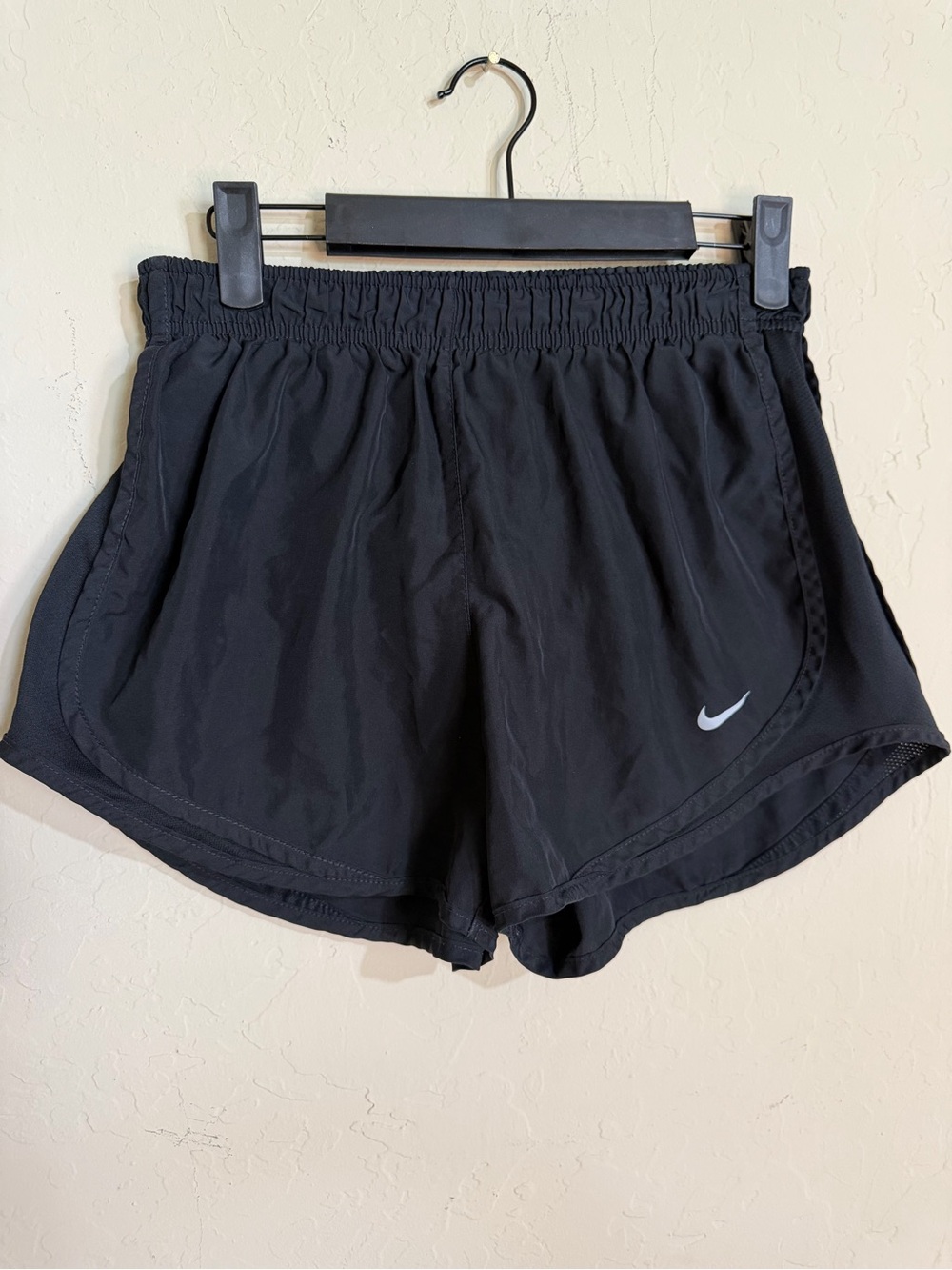 Nike Black Women's Athletic Running Shorts with Reflective Swoosh